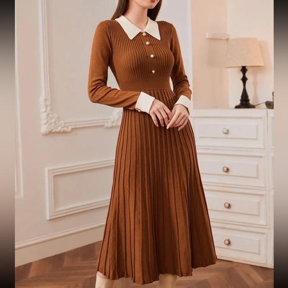 Rib knit sweater dress - Picture 4 of 5